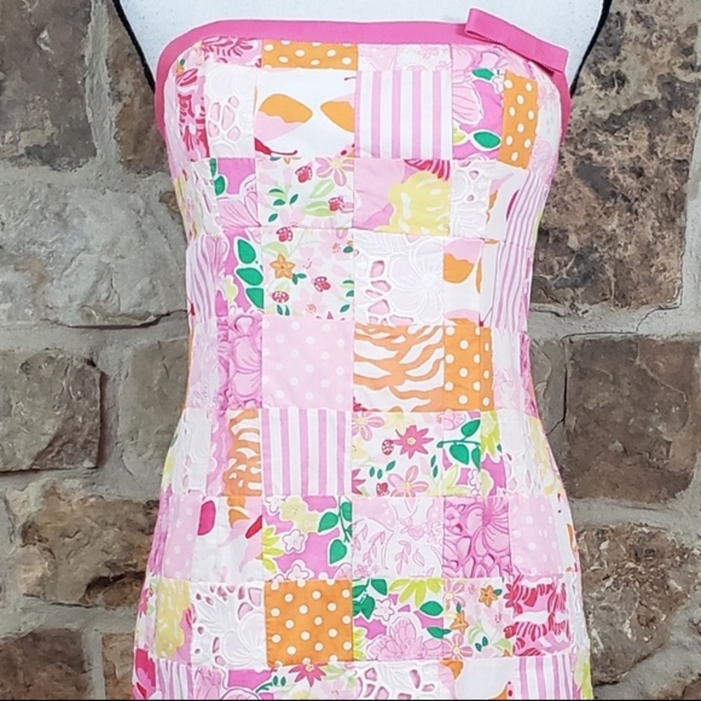 Lilly Pulitzer Sewn Patchwork Kelly Dress SZ.0 - Picture 5 of 11